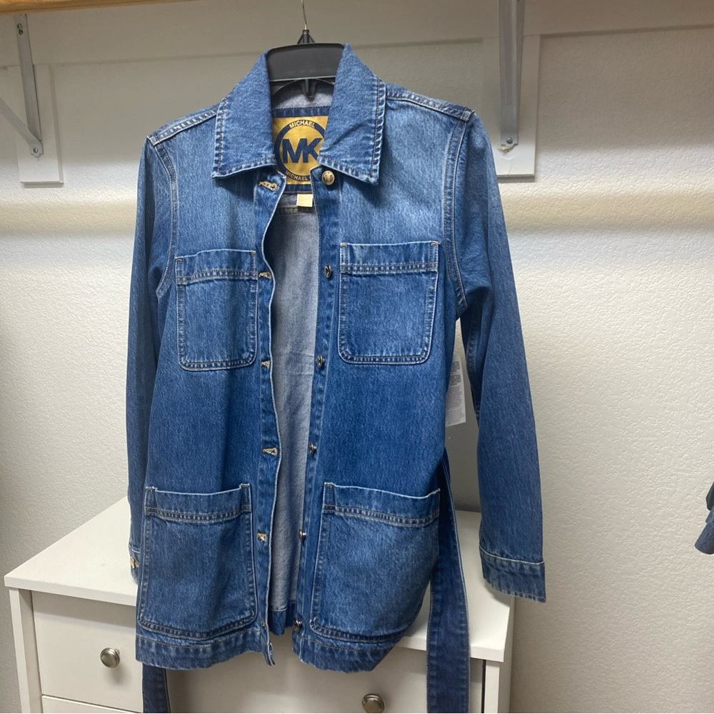Michael Kors Indigo Denim Coat